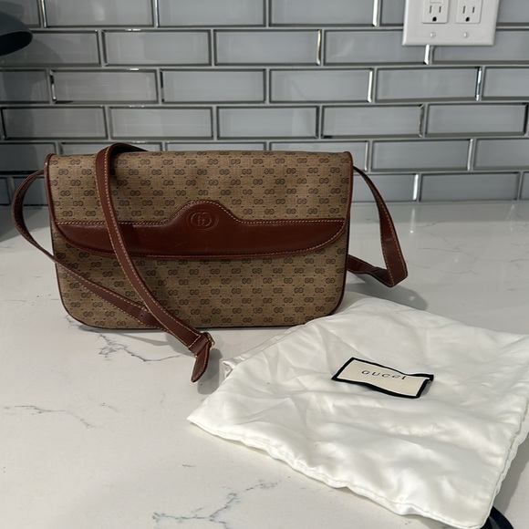 Gucci micro gg web brown vintage authentic crossbody - Picture 12 of 12